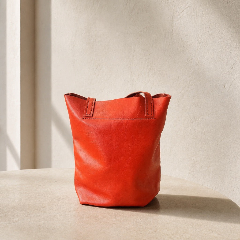 "Asia meets Africa" Woodstock Bag coral / leopard