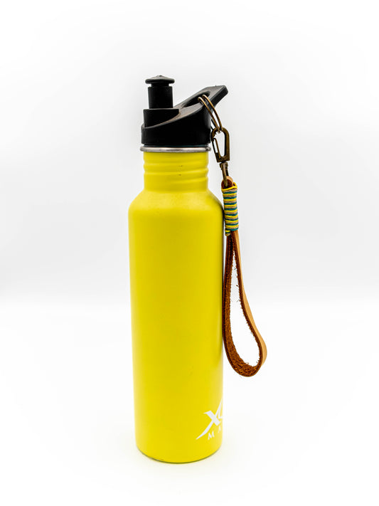 Water Bottle with Leather Strap