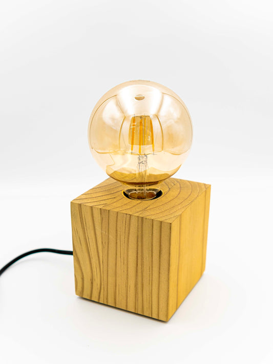 Wooden Cube Lamp
