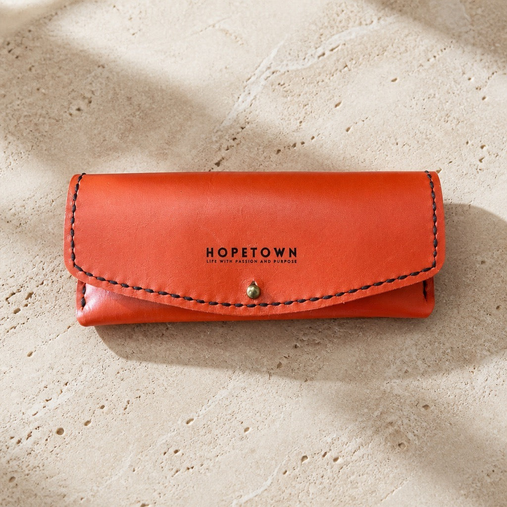 "Asia meets Africa" Sunglasses Pouch coral