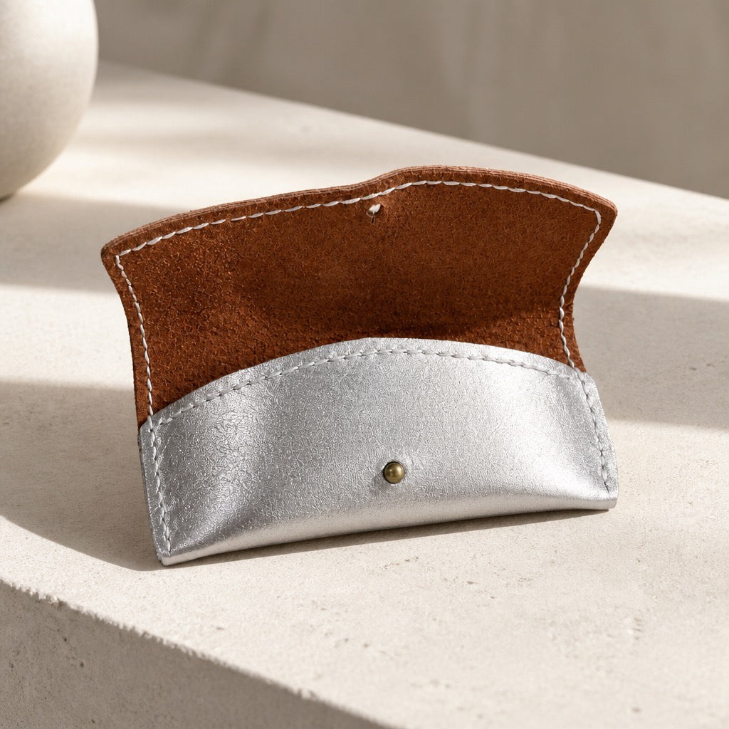 "Asia meets Africa" Sunglasses Pouch silver